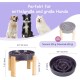 Anti-Slinging Bowl Dog Ceramic Dog Bowl Raised - Anti Sling Bowl Dog with Non-Slip Bamboo Stand - Feeding Bowl Dog for Medium and Large Dogs - Feeding Bowl Dog Slow Eating - Grey - 22.5 cm