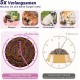 Anti-Slinging Bowl Dog Ceramic Dog Bowl Raised - Anti Sling Bowl Dog with Non-Slip Bamboo Stand - Feeding Bowl Dog for Medium and Large Dogs - Feeding Bowl Dog Slow Eating - Grey - 22.5 cm