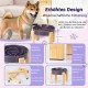 Anti-Slinging Bowl Dog Ceramic Dog Bowl Raised - Anti Sling Bowl Dog with Non-Slip Bamboo Stand - Feeding Bowl Dog for Medium and Large Dogs - Feeding Bowl Dog Slow Eating - Grey - 22.5 cm