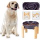 Anti-Slinging Bowl Dog Ceramic Dog Bowl Raised - Anti Sling Bowl Dog with Non-Slip Bamboo Stand - Feeding Bowl Dog for Medium and Large Dogs - Feeding Bowl Dog Slow Eating - Grey - 22.5 cm