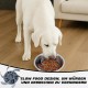 Anti-sling insert for bowls, slow feeder for dogs, made of food-safe silicone, anti-slinging bowl, dogs slow feeding bowl with suction cups, non-slip, grey anti-feeding bowl for daily feeding