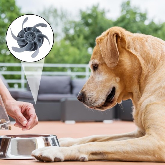 Anti-sling insert for bowls, slow feeder for dogs, made of food-safe silicone, anti-slinging bowl, dogs slow feeding bowl with suction cups, non-slip, grey anti-feeding bowl for daily feeding Anti-sling insert for bowls, slow feeder for dogs, made of food-safe silicone, anti-slinging bowl, dogs slow feeding bowl with suction cups, non-slip, grey anti-feeding bowl for daily feeding