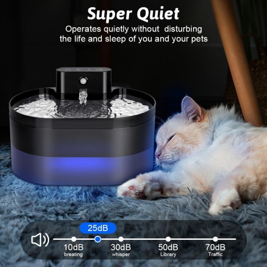 Aomig 2.2 L Drinking Fountain for Cats and Dogs Wireless 12 Pieces Cat Fountain Wireless with Motion Sensor and Battery 2200 mAh Water Fountain for Cats Ultra Quiet Cat Drinking Fountain for Pets Aomig 2.2 L Drinking Fountain for Cats and Dogs Wireless 12 Pieces Cat Fountain Wireless with Motion Sensor and Battery 2200 mAh Water Fountain for Cats Ultra Quiet Cat Drinking Fountain for Pets