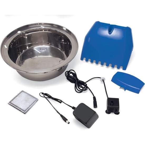 Aqua Drinking Fountain, Pet Fountain for Small Dogs and Cats, 1.8 Litres, BPA Free, Energy Saving, Quiet, Drinking Fountain for Small Pets, Includes Filter Aqua Drinking Fountain, Pet Fountain for Small Dogs and Cats, 1.8 Litres, BPA Free, Energy Saving, Quiet, Drinking Fountain for Small Pets, Includes Filter