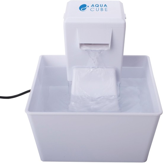 Aqua Drinking Fountain, Pet Fountain for Small Dogs and Cats, 1.8 Litres, BPA Free, Energy Saving, Quiet, Drinking Fountain for Small Pets, Includes Filter Aqua Drinking Fountain, Pet Fountain for Small Dogs and Cats, 1.8 Litres, BPA Free, Energy Saving, Quiet, Drinking Fountain for Small Pets, Includes Filter
