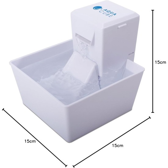 Aqua Drinking Fountain, Pet Fountain for Small Dogs and Cats, 1.8 Litres, BPA Free, Energy Saving, Quiet, Drinking Fountain for Small Pets, Includes Filter Aqua Drinking Fountain, Pet Fountain for Small Dogs and Cats, 1.8 Litres, BPA Free, Energy Saving, Quiet, Drinking Fountain for Small Pets, Includes Filter