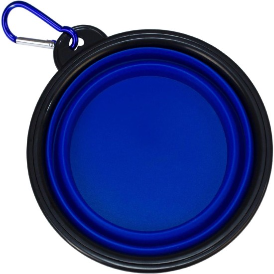 Arquivet Collapsible Silicone Pet Bowl and Drinker for Dogs Cats Blue Travel Feeder for Dogs Cats 13x5cm Arquivet Collapsible Silicone Pet Bowl and Drinker for Dogs Cats Blue Travel Feeder for Dogs Cats 13x5cm