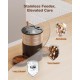 Automatic Cat Feeder, 2 Bowls, Cat Food, Automatic, Stainless Steel Feeder, Cat Feeder, Programmable Timer, 5 L Dog Feeder, Dry Food Dispenser, Two Power Sources, for Small/Medium Pets