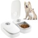 Automatic Cat Feeder for 2 Meals: Two Meal Automatic Feeder with Timer & Non-Slip Mat for Dogs and Cats, Cat Feeder for 2 Meals, Automatic Feeder Cat, Light Grey