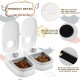 Automatic Cat Feeder for 2 Meals: Two Meal Automatic Feeder with Timer & Non-Slip Mat for Dogs and Cats, Cat Feeder for 2 Meals, Automatic Feeder Cat, Light Grey