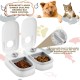 Automatic Cat Feeder for 2 Meals: Two Meal Automatic Feeder with Timer & Non-Slip Mat for Dogs and Cats, Cat Feeder for 2 Meals, Automatic Feeder Cat, Light Grey