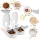 Automatic Cat Feeder for 2 Meals: Two Meal Automatic Feeder with Timer & Non-Slip Mat for Dogs and Cats, Cat Feeder for 2 Meals, Automatic Feeder Cat, Light Grey