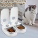 Automatic Cat Feeder for 2 Meals: Two Meal Automatic Feeder with Timer & Non-Slip Mat for Dogs and Cats, Cat Feeder for 2 Meals, Automatic Feeder Cat, Light Grey