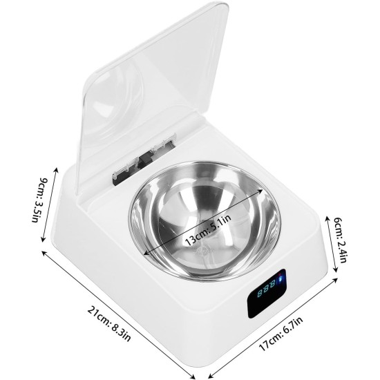 Automatic Cat Food Dispenser, 350 ml, Induction Lid Opening, Pet Feeder, Smart Feed, Automatic Feeder Cat Feeder with Digital Display for Cats and Dogs Automatic Cat Food Dispenser, 350 ml, Induction Lid Opening, Pet Feeder, Smart Feed, Automatic Feeder Cat Feeder with Digital Display for Cats and Dogs