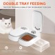 Automatic Cat and Dog Feeder, 2 in 1 Upgraded Chip Timed Dry Pet Food Feeder with Display, 48 Hours Freshness for Semi-Wet Food, Healthier Meal for All Pets
