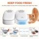 Automatic Cat and Dog Feeder, 2 in 1 Upgraded Chip Timed Dry Pet Food Feeder with Display, 48 Hours Freshness for Semi-Wet Food, Healthier Meal for All Pets