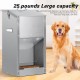 Automatic Dog Feeder, Automatic Dog Feeder for Outdoor Use, Large Breed, 11 kg, Large Capacity, Stainless Steel, Gravity Automatic Pet Feeder for Dogs, Cats