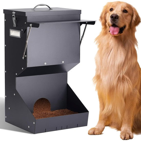 Automatic Dog Feeder for Large Breeds, 25 Pounds Gravity Dog Feeder for Outdoor and Indoor and Hanging Feeder for Large Dogs, Cats Automatic Dog Feeder for Large Breeds, 25 Pounds Gravity Dog Feeder for Outdoor and Indoor and Hanging Feeder for Large Dogs, Cats