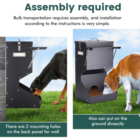 Automatic Dog Feeder for Large Breeds, 25 Pounds Gravity Dog Feeder for Outdoor and Indoor and Hanging Feeder for Large Dogs, Cats Automatic Dog Feeder for Large Breeds, 25 Pounds Gravity Dog Feeder for Outdoor and Indoor and Hanging Feeder for Large Dogs, Cats