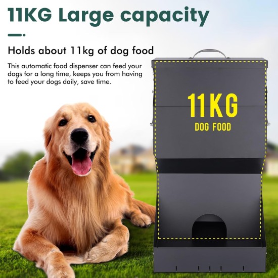 Automatic Dog Feeder for Large Breeds, 25 Pounds Gravity Dog Feeder for Outdoor and Indoor and Hanging Feeder for Large Dogs, Cats Automatic Dog Feeder for Large Breeds, 25 Pounds Gravity Dog Feeder for Outdoor and Indoor and Hanging Feeder for Large Dogs, Cats