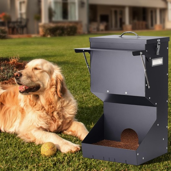 Automatic Dog Feeder for Large Breeds, 25 Pounds Gravity Dog Feeder for Outdoor and Indoor and Hanging Feeder for Large Dogs, Cats Automatic Dog Feeder for Large Breeds, 25 Pounds Gravity Dog Feeder for Outdoor and Indoor and Hanging Feeder for Large Dogs, Cats