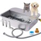 Automatic Dog Water Dispenser, 11L Stainless Steel Bowl for Large Dogs, Self-Filling Automatic Water Bowl for Dogs Outdoors, Automatic Pet Drinker for Dogs, Cats and Chickens Automatic Dog Water Dispenser, 11L Stainless Steel Bowl for Large Dogs, Self-Filling Automatic Water Bowl for Dogs Outdoors, Automatic Pet Drinker for Dogs, Cats and Chickens