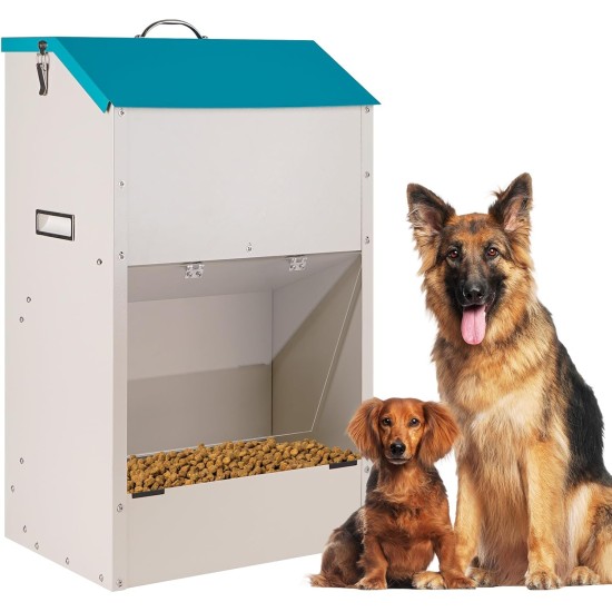 Automatic Feeder for Large Dogs, Feeder for Large Breed Dogs, 50 lbs Feeder for Pets Outdoor Gravity Feeder