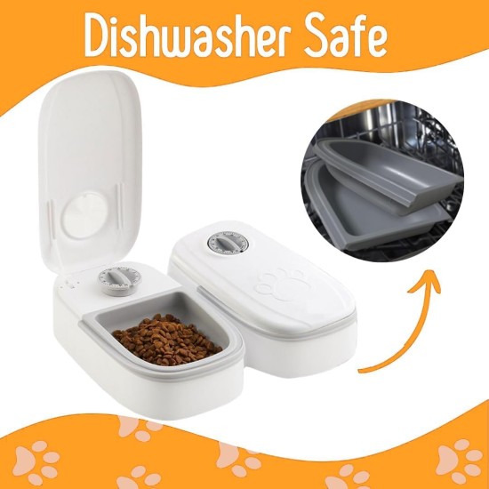 Automatic Pet Feeder 2 Meal 350ml Electronic Timed Dry Wet Feeder with 48 Hour Timer for Cats Small Dogs Automatic Pet Feeder 2 Meal 350ml Electronic Timed Dry Wet Feeder with 48 Hour Timer for Cats Small Dogs