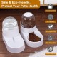 Automatic Pet Feeder, 2L Outdoor Pet Feeder for Dogs, Cats, White, Automatic Feeder for Dogs, Dog Water, with Water Dispenser, Pack of 2 Automatic Pet Feeder, 2L Outdoor Pet Feeder for Dogs, Cats, White, Automatic Feeder for Dogs, Dog Water, with Water Dispenser, Pack of 2