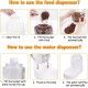 Automatic Pet Feeder, 2L Outdoor Pet Feeder for Dogs, Cats, White, Automatic Feeder for Dogs, Dog Water, with Water Dispenser, Pack of 2 Automatic Pet Feeder, 2L Outdoor Pet Feeder for Dogs, Cats, White, Automatic Feeder for Dogs, Dog Water, with Water Dispenser, Pack of 2