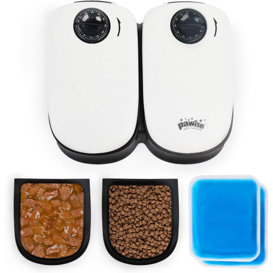 Automatic Pet Feeder 300ml Automatic Feeder for 48-Hour Planning for 2 Meals Timed Feeding Bowl for Dogs and Cats Automatic Pet Feeder 300ml Automatic Feeder for 48-Hour Planning for 2 Meals Timed Feeding Bowl for Dogs and Cats