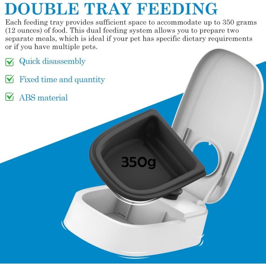 Automatic Pet Feeder, Automatic Pet Feeding for Dogs and Cats, Automatic Feeder with 48-Hour Timer, Feeding Bowl for Cats and Dogs (350 ml Black) Automatic Pet Feeder, Automatic Pet Feeding for Dogs and Cats, Automatic Feeder with 48-Hour Timer, Feeding Bowl for Cats and Dogs (350 ml Black)