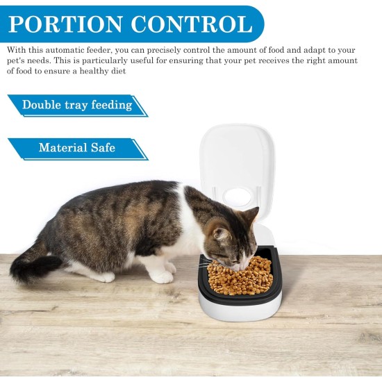 Automatic Pet Feeder, Automatic Pet Feeding for Dogs and Cats, Automatic Feeder with 48-Hour Timer, Feeding Bowl for Cats and Dogs (350 ml Black) Automatic Pet Feeder, Automatic Pet Feeding for Dogs and Cats, Automatic Feeder with 48-Hour Timer, Feeding Bowl for Cats and Dogs (350 ml Black)