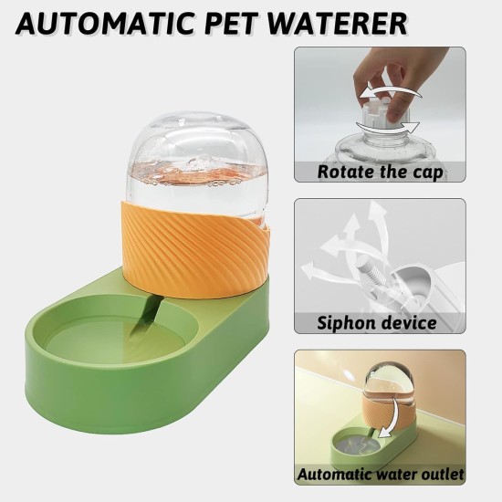Automatic Pet Feeder and Water Dispenser Kit, Transparent Water Dispenser for Pets, Removable Automatic Cat Feeder, Drinker Set for Dogs, (White) Automatic Pet Feeder and Water Dispenser Kit, Transparent Water Dispenser for Pets, Removable Automatic Cat Feeder, Drinker Set for Dogs, (White)