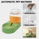 Automatic Pet Feeder and Water Dispenser Kit, Transparent Water Dispenser for Pets, Removable Automatic Cat Feeder, Drinker Set for Dogs, (White)