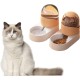 Automatic Pet Feeder and Water Dispenser Kit, Transparent Water Dispenser for Pets, Removable Automatic Cat Feeder, Drinker Set for Dogs, (White)