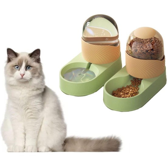 Automatic Pet Feeder and Water Dispenser Kit, Transparent Water Dispenser for Pets, Removable Automatic Cat Feeder, Drinker Set for Dogs, (White) Automatic Pet Feeder and Water Dispenser Kit, Transparent Water Dispenser for Pets, Removable Automatic Cat Feeder, Drinker Set for Dogs, (White)