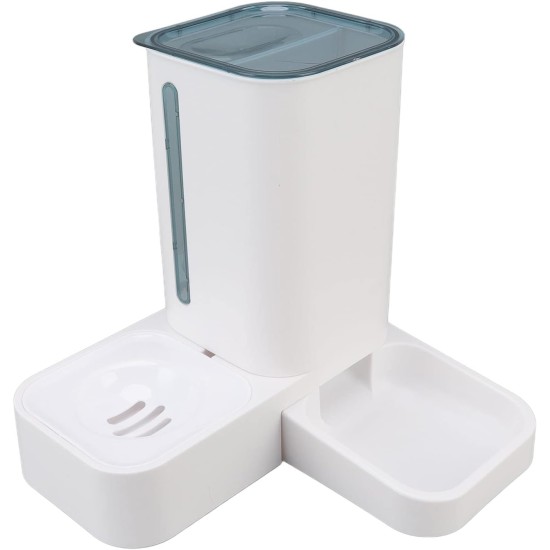 Automatic Pet Feeder with Large Capacity, 2-in-1 Cat Feeder and Water Dispenser, Auto Gravity Water and Feeder Set for Small, Medium Cats and Hun Automatic Pet Feeder with Large Capacity, 2-in-1 Cat Feeder and Water Dispenser, Auto Gravity Water and Feeder Set for Small, Medium Cats and Hun
