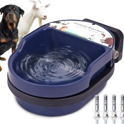 Automatic Water Bowl for Dogs with Adjustable 1/2 Inch Float Valve, Plastic Drinking Fountain for Sheep, Goats, Calves, Dogs, Blue Automatic Water Bowl for Dogs with Adjustable 1/2 Inch Float Valve, Plastic Drinking Fountain for Sheep, Goats, Calves, Dogs, Blue