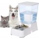 Automatischer Hund Katze Schwerkraft Wasserspender mit 304 Edelstahl Schüssel Anzug für mittelgroße große Hunde Katzen, große Kapazität 5.3L/1.4 Gallone (weißer Wasserspender) Automatischer Hund Katze Schwerkraft Wasserspender mit 304 Edelstahl Schüssel Anzug für mittelgroße große Hunde Katzen, große Kapazität 5.3L/1.4 Gallone (weißer Wasserspender)