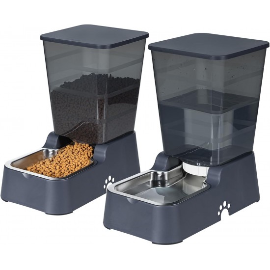 Automatischer Hund Katze Schwerkraft Wasserspender mit 304 Edelstahl Schüssel Anzug für mittelgroße große Hunde Katzen, große Kapazität 5.3L/1.4 Gallone (weißer Wasserspender) Automatischer Hund Katze Schwerkraft Wasserspender mit 304 Edelstahl Schüssel Anzug für mittelgroße große Hunde Katzen, große Kapazität 5.3L/1.4 Gallone (weißer Wasserspender)