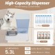 Automatischer Hund Katze Schwerkraft Wasserspender mit 304 Edelstahl Schüssel Anzug für mittelgroße große Hunde Katzen, große Kapazität 5.3L/1.4 Gallone (weißer Wasserspender) Automatischer Hund Katze Schwerkraft Wasserspender mit 304 Edelstahl Schüssel Anzug für mittelgroße große Hunde Katzen, große Kapazität 5.3L/1.4 Gallone (weißer Wasserspender)