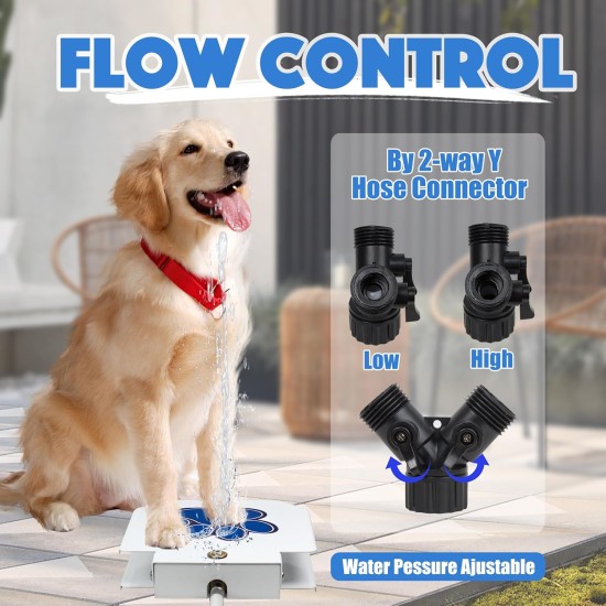 BACOENG Dog Pet Drinking Fountain, Easy Activate Dog Water Dispenser Toy with Teething Rope, Upgraded Premium Valve Set (Brass Instead of Plastic) BACOENG Dog Pet Drinking Fountain, Easy Activate Dog Water Dispenser Toy with Teething Rope, Upgraded Premium Valve Set (Brass Instead of Plastic)