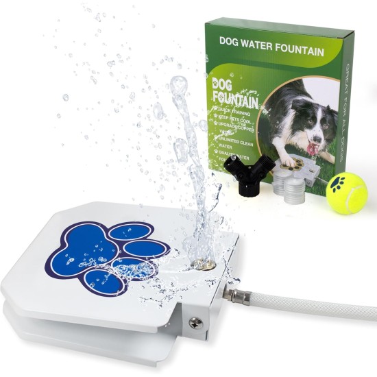BACOENG Dog Pet Drinking Fountain, Easy Activate Dog Water Dispenser Toy with Teething Rope, Upgraded Premium Valve Set (Brass Instead of Plastic) BACOENG Dog Pet Drinking Fountain, Easy Activate Dog Water Dispenser Toy with Teething Rope, Upgraded Premium Valve Set (Brass Instead of Plastic)