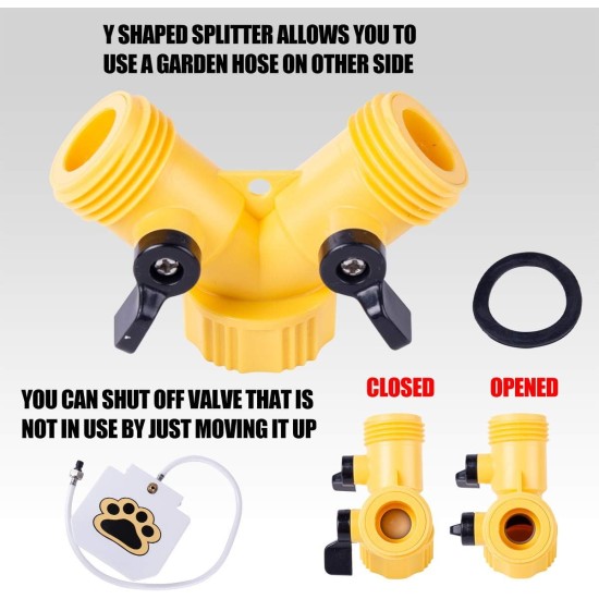 BACOENG Dog Pet Drinking Fountain, Easy Activate Dog Water Dispenser Toy with Teething Rope, Upgraded Premium Valve Set (Brass Instead of Plastic) BACOENG Dog Pet Drinking Fountain, Easy Activate Dog Water Dispenser Toy with Teething Rope, Upgraded Premium Valve Set (Brass Instead of Plastic)