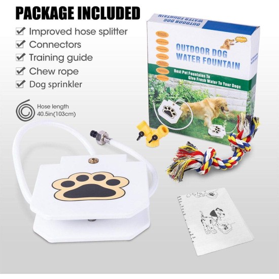 BACOENG Dog Pet Drinking Fountain, Easy Activate Dog Water Dispenser Toy with Teething Rope, Upgraded Premium Valve Set (Brass Instead of Plastic) BACOENG Dog Pet Drinking Fountain, Easy Activate Dog Water Dispenser Toy with Teething Rope, Upgraded Premium Valve Set (Brass Instead of Plastic)