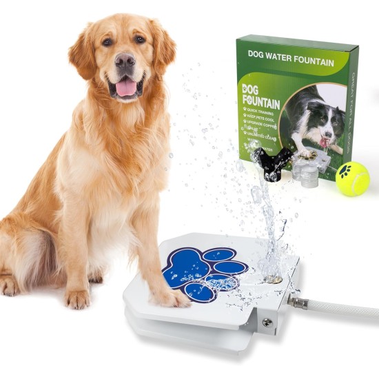 BACOENG Dog Pet Drinking Fountain, Easy Activate Dog Water Dispenser Toy with Teething Rope, Upgraded Premium Valve Set (Brass Instead of Plastic) BACOENG Dog Pet Drinking Fountain, Easy Activate Dog Water Dispenser Toy with Teething Rope, Upgraded Premium Valve Set (Brass Instead of Plastic)