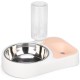 BELLE VOUS Feeder for Cats and Dogs - Automatic Dog Feeder - 500 ml - Automatic Water Dispenser for Pets - Cat Drinkers - Without Power Supply - Pink
