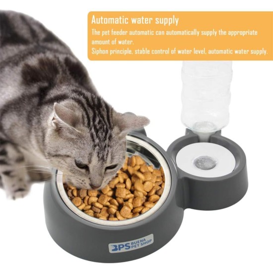 BPS Automatic Feeder and Drinker for Cats and Dogs, Splash Dispenser, Automatic Feeder for Pets, Size M/L (M) BPS Automatic Feeder and Drinker for Cats and Dogs, Splash Dispenser, Automatic Feeder for Pets, Size M/L (M)