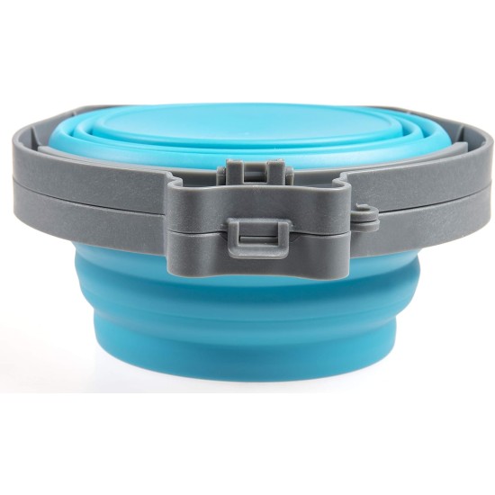 Bella Roma Travel Double Dog Feeder Medium Travel Double Diner, Blue Bella Roma Travel Double Dog Feeder Medium Travel Double Diner, Blue